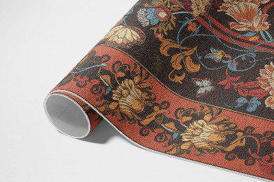 Vinylový koberec Rostlinný ornament ve vintage stylu