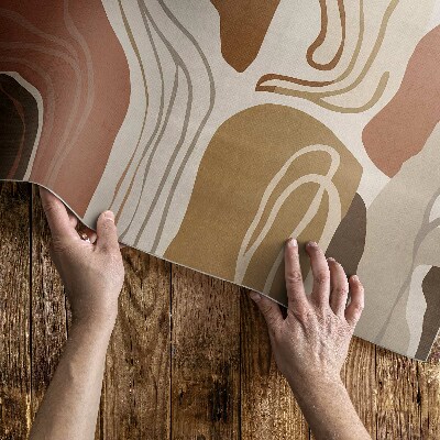 Vinylový koberec Pastelové boho linie a skvrny