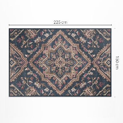 Vinylový koberec Geometrizovaný rostlinný vzor turecký styl