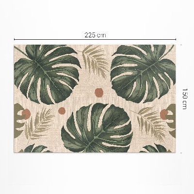 Vinylový koberec Boho listy monstery textilní pozadí