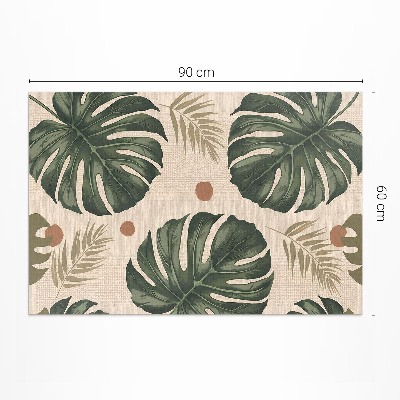 Vinylový koberec Boho listy monstery textilní pozadí