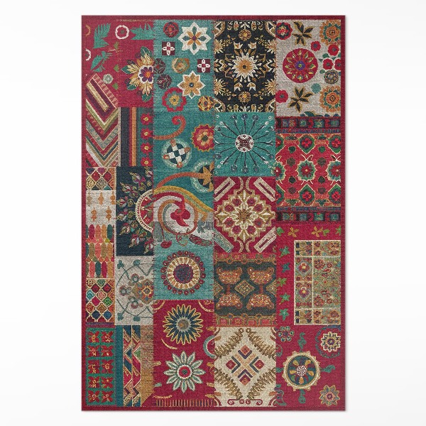 Barevný patchwork vzor v perském stylu