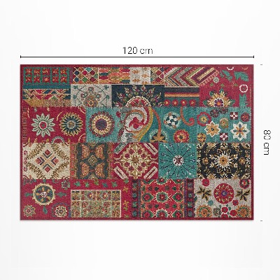 Barevný patchwork vzor v perském stylu