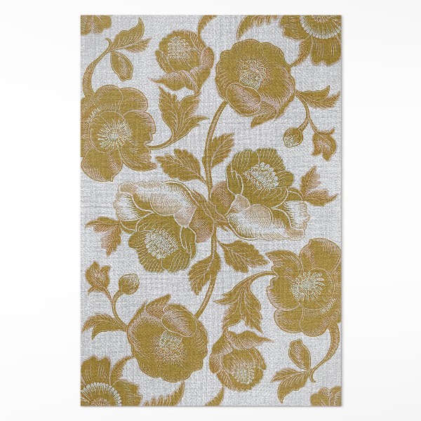 Vinylový koberec Botanický motiv v retro stylu