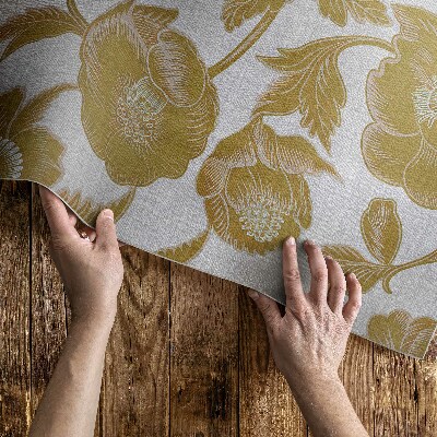 Vinylový koberec Botanický motiv v retro stylu