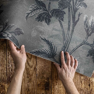 Vinylový koberec Zemitá tonalita s botanickým vzorem