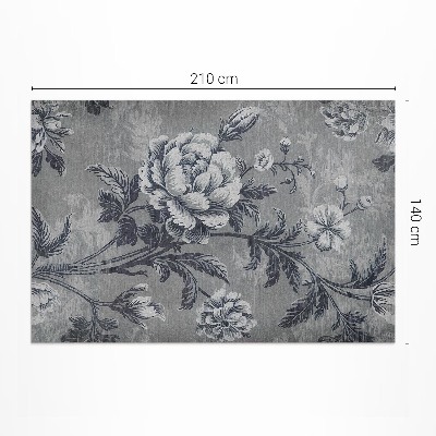 Vinylový koberec Zemitá tonalita s botanickým vzorem