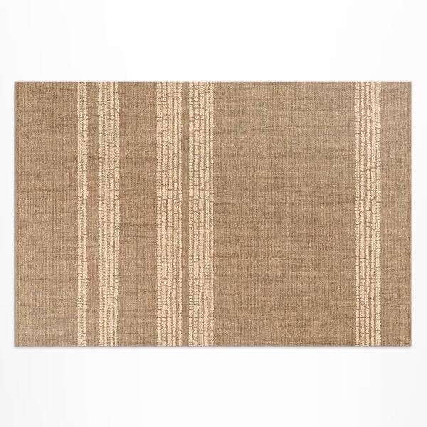 Vinylový koberec Béžová v imitaci látky s boho liniemi