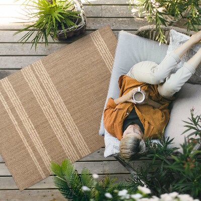 Vinylový koberec Béžová v imitaci látky s boho liniemi
