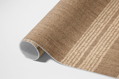 Vinylový koberec Béžová v imitaci látky s boho liniemi