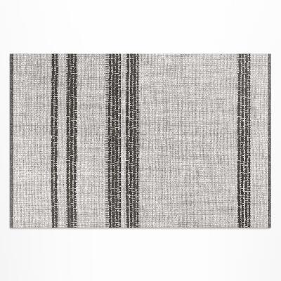 Vinylový koberec Šedá v imitaci látky s boho liniemi