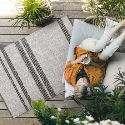 Vinylový koberec Šedá v imitaci látky s boho liniemi