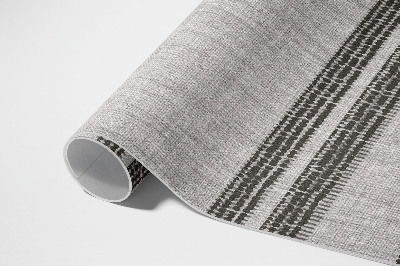 Vinylový koberec Šedá v imitaci látky s boho liniemi