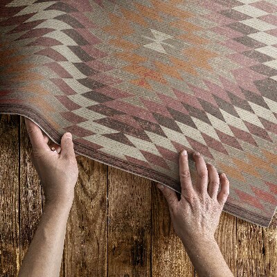 Vinylový koberec Imitace textilu dekorativní s tyrkysovým vzorem