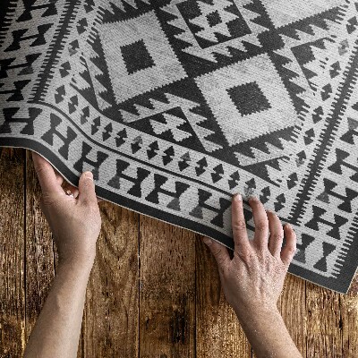 Vinylový koberec Umělá textilie s retro vintage vzorem