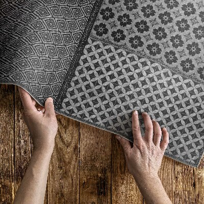 Vinylový koberec imitace textilního vzoru v aztéckém stylu
