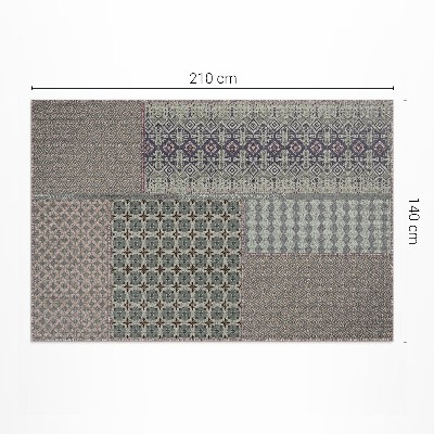 Vinylový koberec imitace zdobené látky v aztéckém stylu
