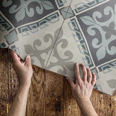 Vinylový koberec Vintage mozaika s geometrickým ornamentem