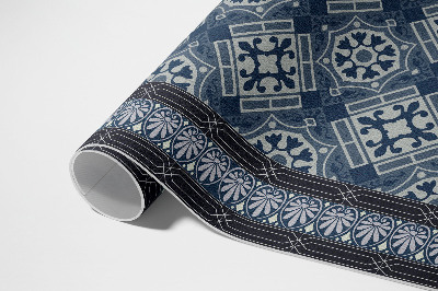 Vinylový koberec Talavera námořnická modř Talavera krásný vintage vzor