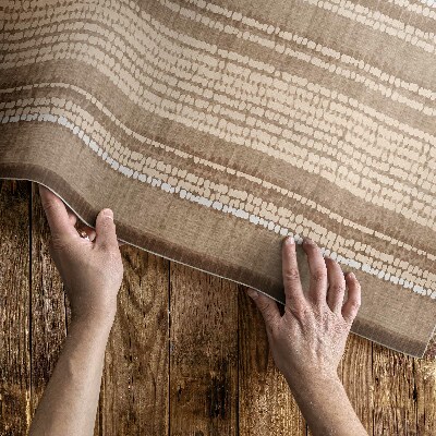 Vinylový koberec Vintage boho styl hnědý vzor látky