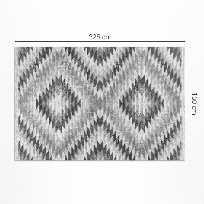Vinylový koberec Imitace tkaniny s šedým geometrickým vzorem