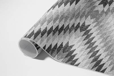 Vinylový koberec Imitace tkaniny s šedým geometrickým vzorem