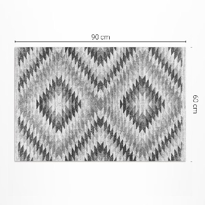 Vinylový koberec Imitace tkaniny s šedým geometrickým vzorem