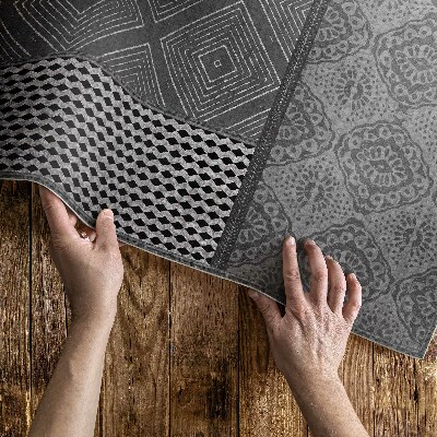 Vinylový koberec Mix různých vzorů imitace textilií