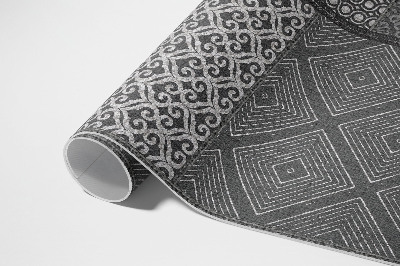 Vinylový koberec Mix různých vzorů imitace textilií