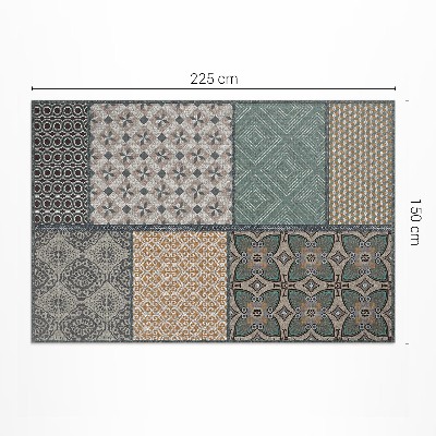 Vinylový koberec Mix různých textur imitace textilií