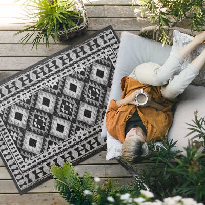 Vinylový koberec Černá imitace kosočtvercové tkaniny