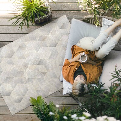 Vinylový koberec 3D kostky moderní geometrický vzor