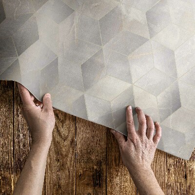 Vinylový koberec 3D kostky moderní geometrický vzor