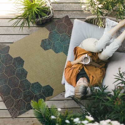 Vinylový koberec Šestihranný mramor moderní designové betonové dlaždice