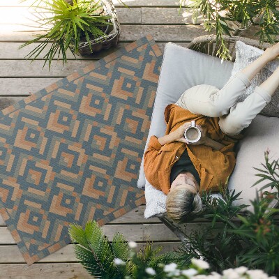 Vinylový koberec Aztécký geometrický vzor vintage boho