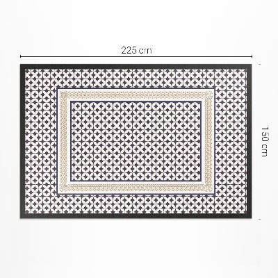 Vinylový koberec Geometrická kostkovaná mozaika glamour