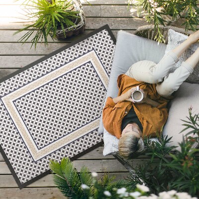 Vinylový koberec Geometrická kostkovaná mozaika glamour