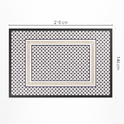 Vinylový koberec Geometrická kostkovaná mozaika glamour