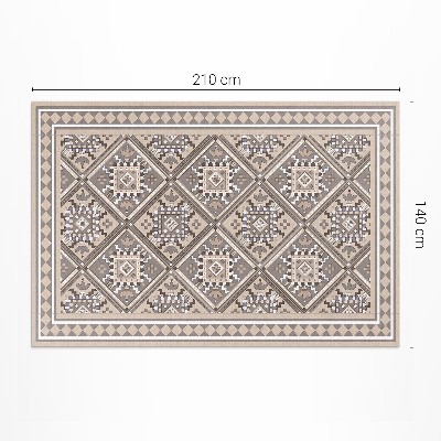 Vinylový koberec Geometrický vzor ve tvaru kosočtverce v retro stylu
