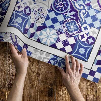 Vinylový koberec Tropické šestiúhelníky z rostlin a kamenů