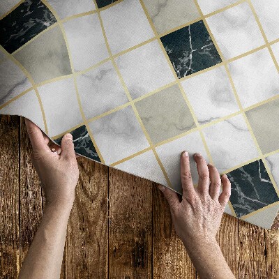 Vinylový koberec Jemná mozaika s geometrickými hvězdami