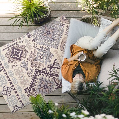 Vinylový koberec Imitace látky v boho stylu
