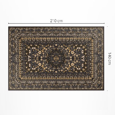 Vinylový koberec Ornament a pruhy ve vintage stylu