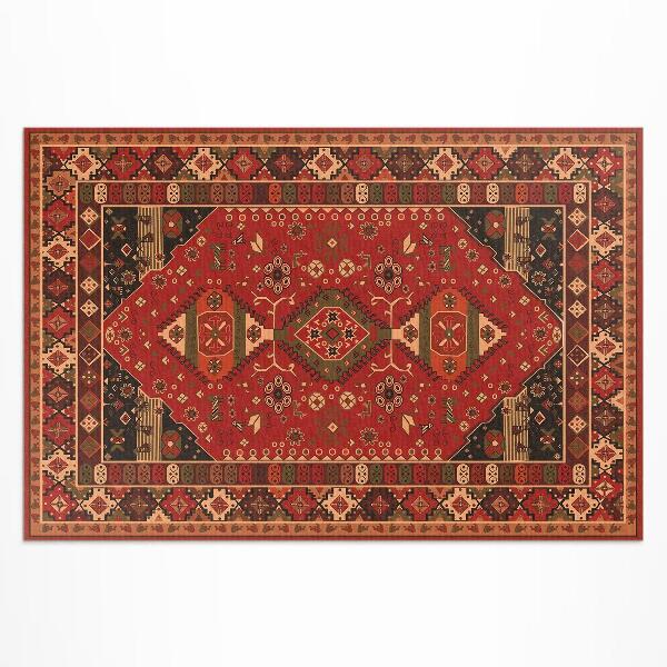 Vinylový koberec Retro vintage boho žluté pruhy