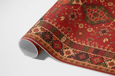 Vinylový koberec Retro vintage boho žluté pruhy