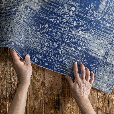 Vinylový koberec Zvětralá textura Monstera listový vzor