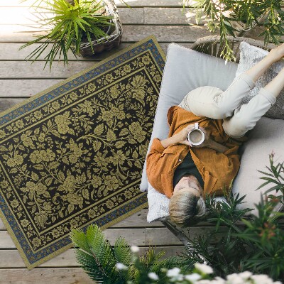 Vinylový koberec Imitace vintage látky s vintage květy