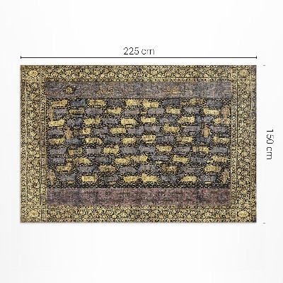 Vinylový koberec Lineární šedá vintage grafika