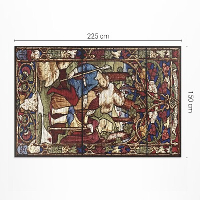Vinylový koberec Dekorační vzor modrý květinový motiv