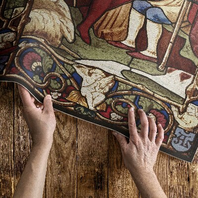 Vinylový koberec Dekorační vzor modrý květinový motiv